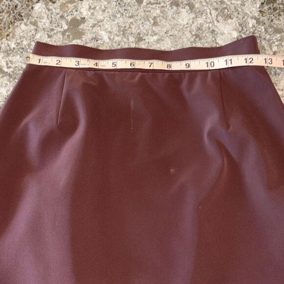 Vintage PRADA pencil skirt Sz 40/S purple taffeta career 90s/Y2K - Picture 9 of 10